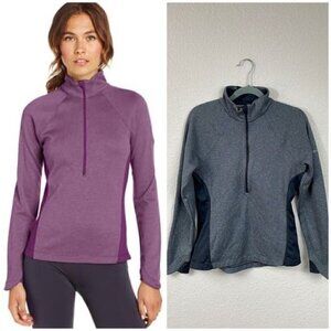 Columbia Optic Got It Stripe Half Zip Pullover Sweatshirt Black Gray Sz S